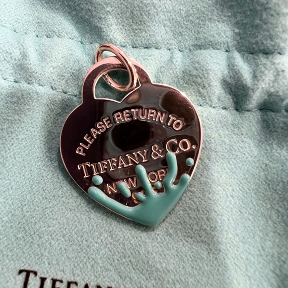 NWT Please Return to Tiffany Blue Splash Charm Large Size - Picture 2 of 4